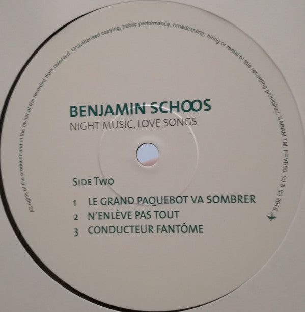 Benjamin Schoos : Night Music, Love Songs (LP, Album)