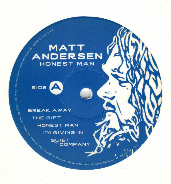 Matt Andersen : Honest Man (LP, Album, Whi)