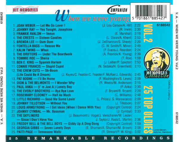 Various : When We Were Young Vol. 2 - 25 Top Oldies (CD, Comp)