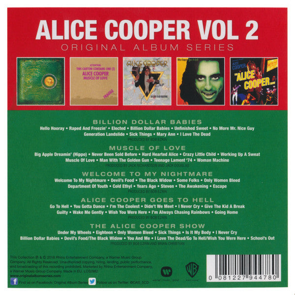 Alice Cooper (2) / Alice Cooper : Original Album Series (Volume Two) (Box, Comp + CD, Album, RE + CD, Album, RE + CD, Al)