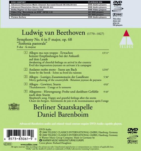 Ludwig van Beethoven, Daniel Barenboim, Staatskapelle Berlin : Symphony No.6 (DVD-A)