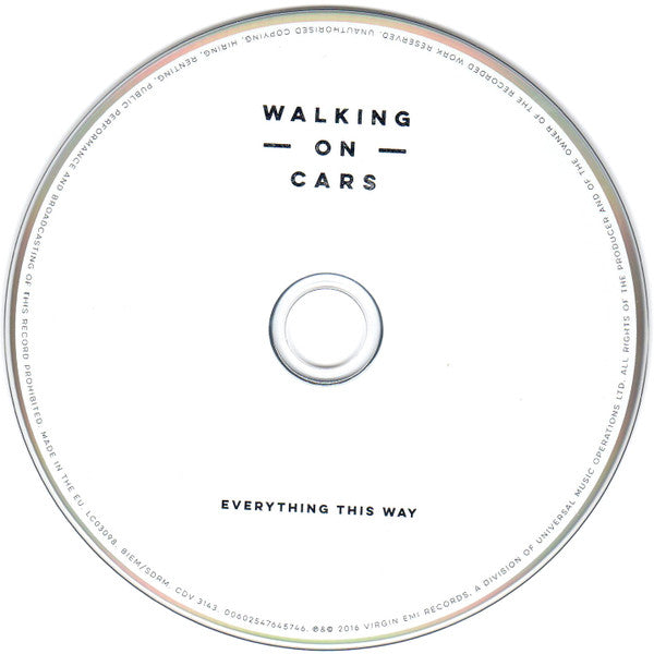 Walking On Cars : Everything This Way (CD, Album, car)