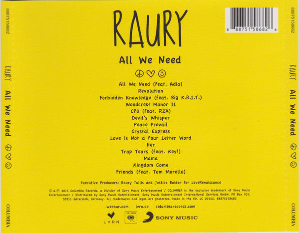 Raury : All We Need (CD, Album)