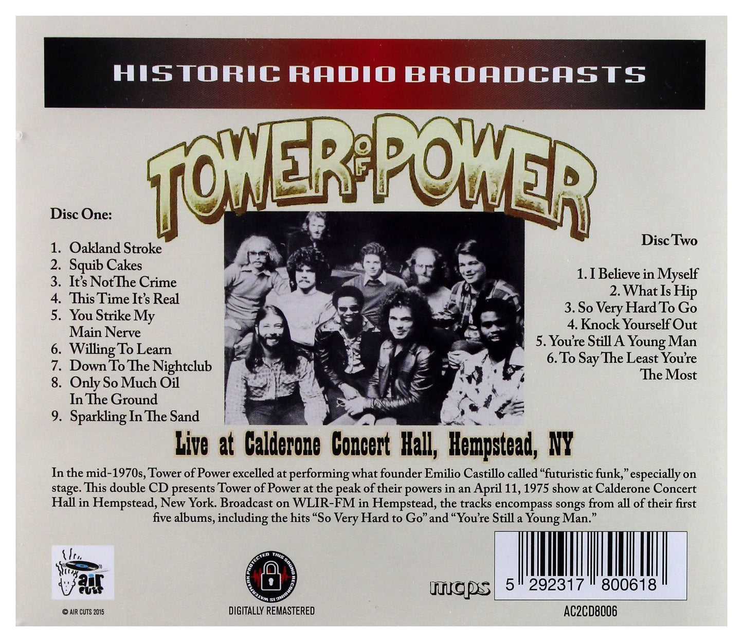 Tower of Power Live At Calderone Concert Hall, Hempstead, Ny CD