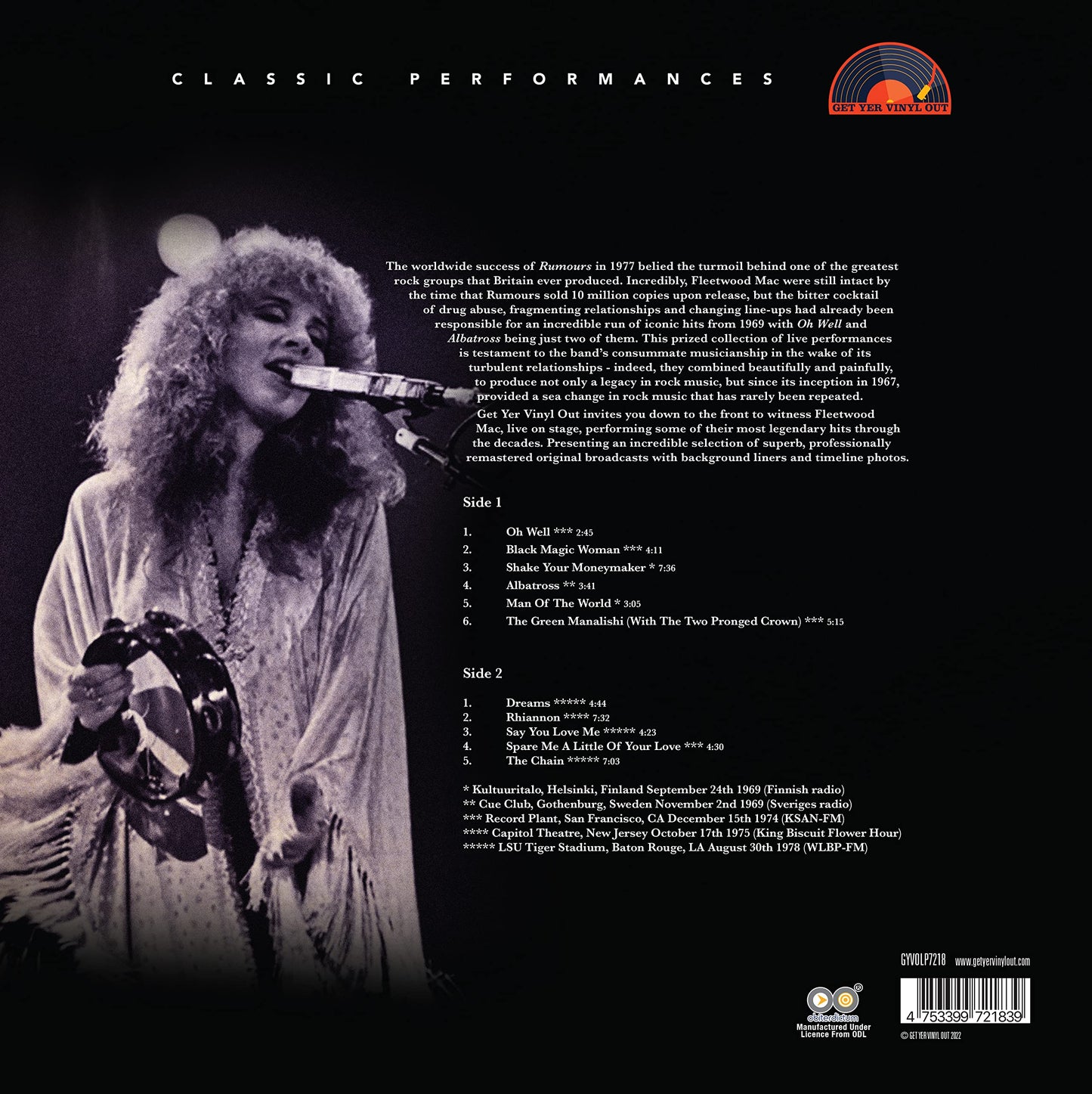 Fleetwood Mac Legendary Hits... Live Vinyl