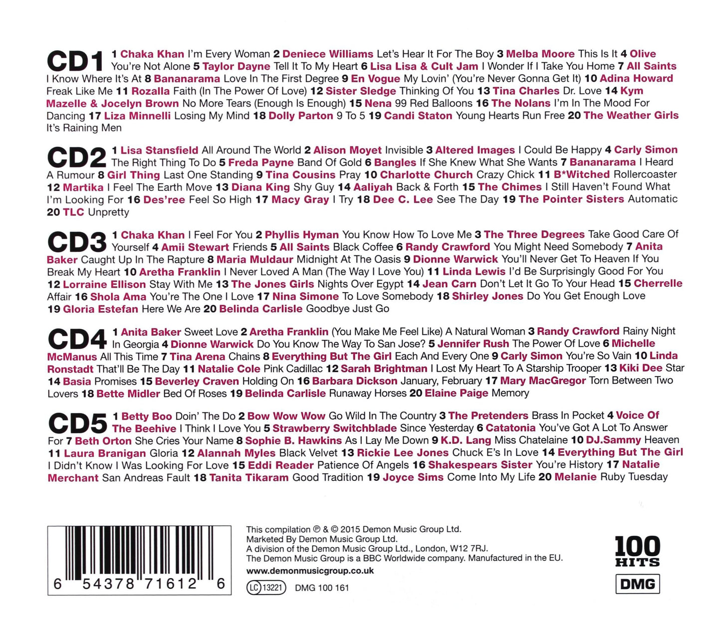 Various Artists 100 Hits - Woman (New Version) CD