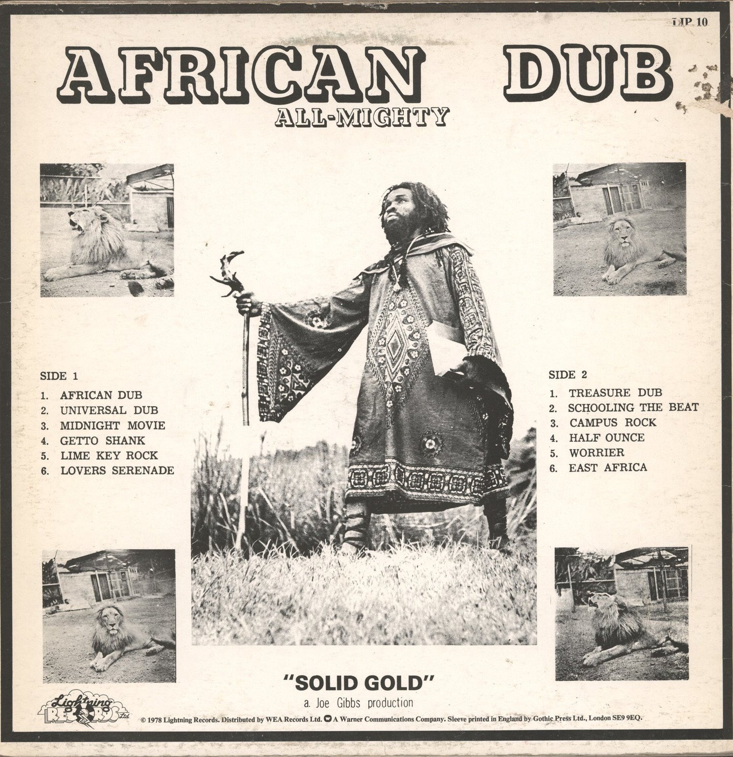 Gibbs - Joe African Dub All-Mighty Solid Gold Vinyl