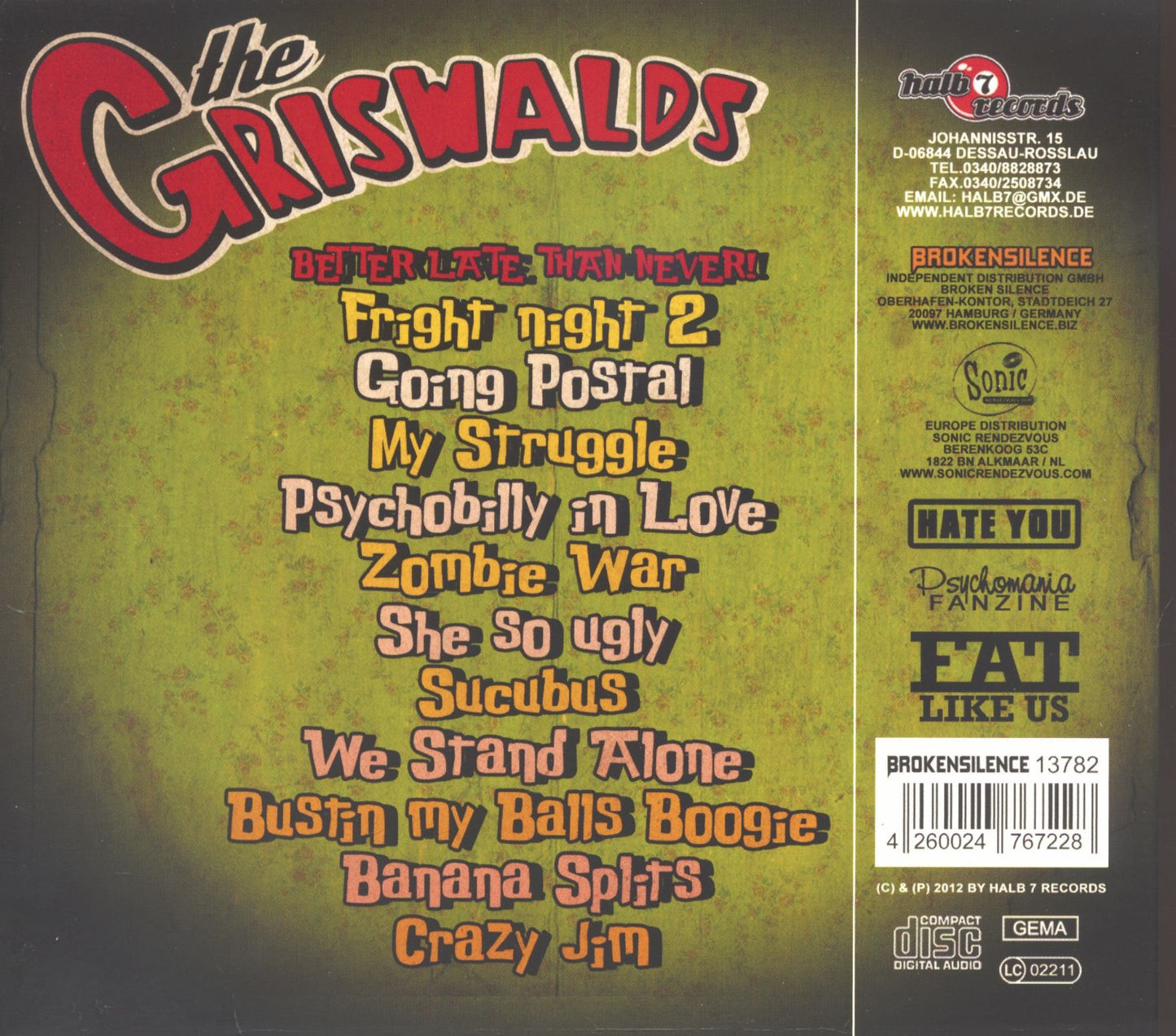 The Griswalds Better Late Than Never! CD