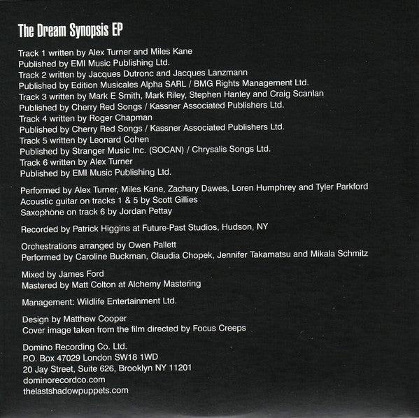 The Last Shadow Puppets : The Dream Synopsis EP (CD, EP)