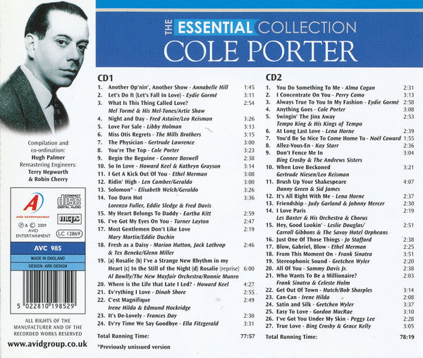 Cole Porter : The Essential Collection (2xCD, Comp)