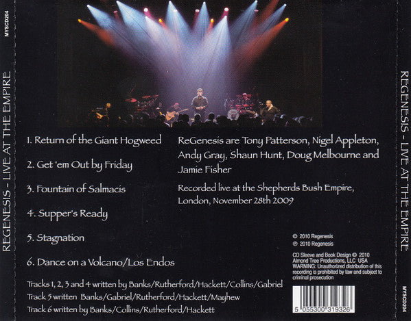 ReGenesis : Live At The Empire (CD, Album)