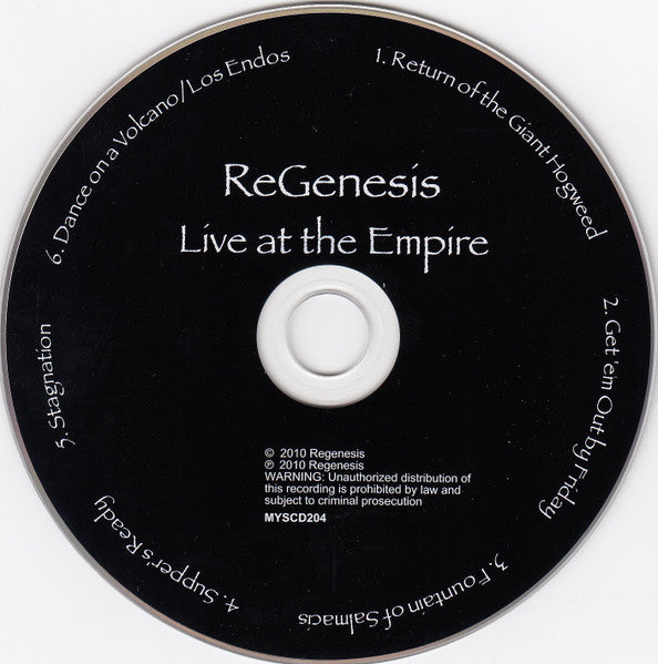 ReGenesis : Live At The Empire (CD, Album)