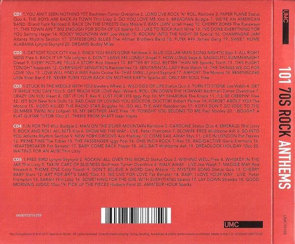 Various : 101 70s Rock Anthems (5xCD, Comp)