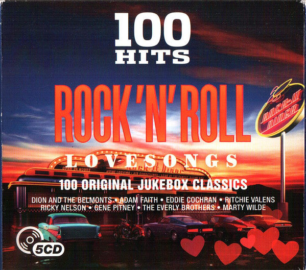 Various : 100 Hits Rock 'N' Roll Lovesongs (5xCD, Comp)