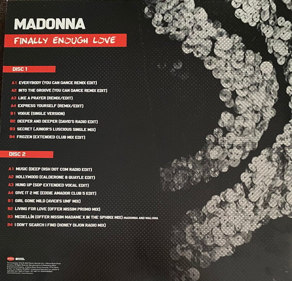 Madonna : Finally Enough Love (2xLP, Comp, RM)