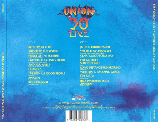 Yes : Union 30 Live: Wembley Arena London June 29th 1991 (2xCD, Album)