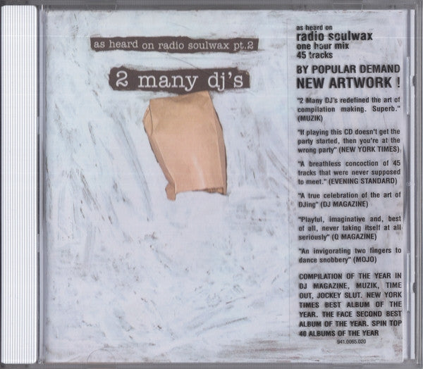 2 Many DJ's : As Heard On Radio Soulwax Pt.2 (CD, Comp, Enh, Mixed, RE, Tra)